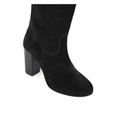 Lunaria suede, black - wide calf boots, large fit boots, calf fitting boots, narrow calf boots