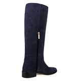 Dalia suede, night blue - wide calf boots, large fit boots, calf fitting boots, narrow calf boots