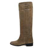 Spirea suede, sand - wide calf boots, large fit boots, calf fitting boots, narrow calf boots