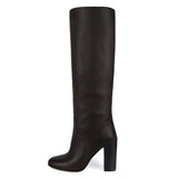 Cosmea, dark brown - wide calf boots, large fit boots, calf fitting boots, narrow calf boots