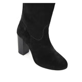 Cosmea suede, black - wide calf boots, large fit boots, calf fitting boots, narrow calf boots
