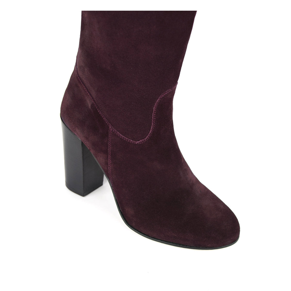 Cosmea suede, burgundy - wide calf boots, large fit boots, calf fitting boots, narrow calf boots