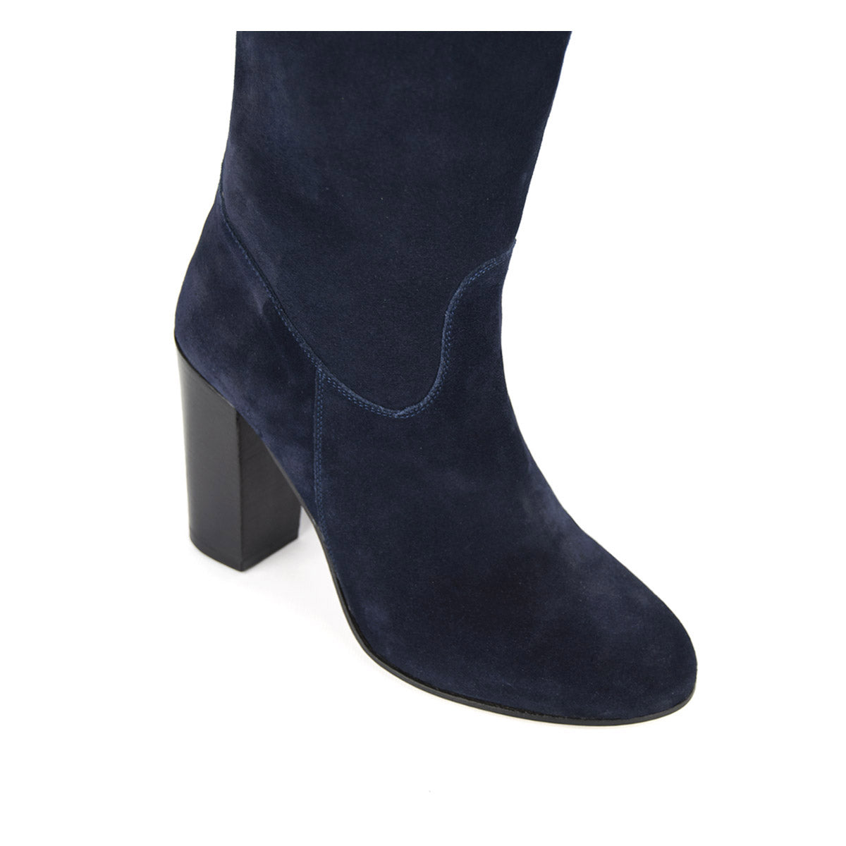 Lunaria suede, night blue - wide calf boots, large fit boots, calf fitting boots, narrow calf boots