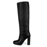 Ribes, black - wide calf boots, large fit boots, calf fitting boots, narrow calf boots