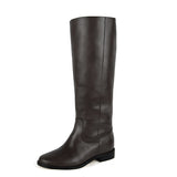 Achillea, brown - wide calf boots, large fit boots, calf fitting boots, narrow calf boots