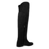 Mora suede, black - wide calf boots, large fit boots, calf fitting boots, narrow calf boots
