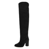 Lunaria suede, black - wide calf boots, large fit boots, calf fitting boots, narrow calf boots