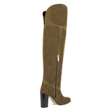 Lunaria suede, sand - wide calf boots, large fit boots, calf fitting boots, narrow calf boots