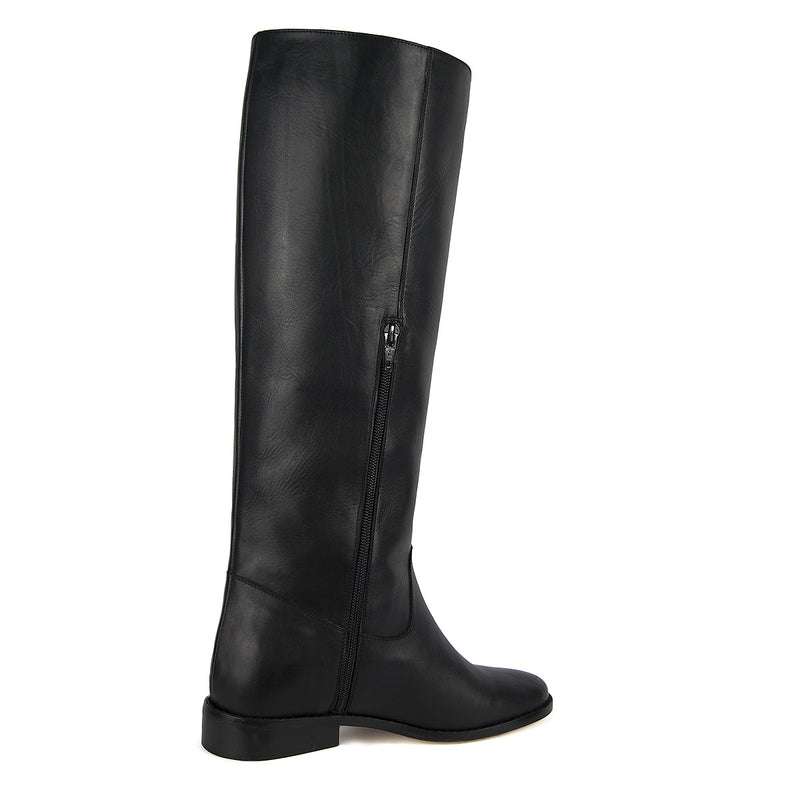 Amarillide, black - wide calf boots, large fit boots, calf fitting boots, narrow calf boots