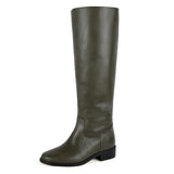 Dalia, olive green - wide calf boots, large fit boots, calf fitting boots, narrow calf boots