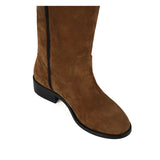 Dalia suede, cognac - wide calf boots, large fit boots, calf fitting boots, narrow calf boots