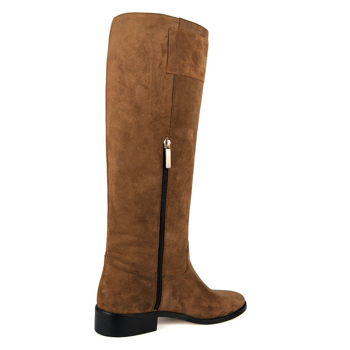 Spirea suede, cognac - wide calf boots, large fit boots, calf fitting boots, narrow calf boots