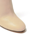 Hebe, beige nude - wide calf boots, large fit boots, calf fitting boots, narrow calf boots