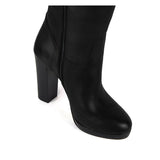Ribes, black - wide calf boots, large fit boots, calf fitting boots, narrow calf boots
