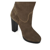 Ribes suede, sand - wide calf boots, large fit boots, calf fitting boots, narrow calf boots